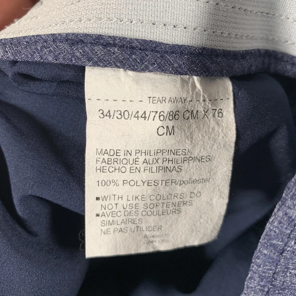 Under Armour Pants Mens 34x30 Blue Golf Lightweight Elastic Waist Performance